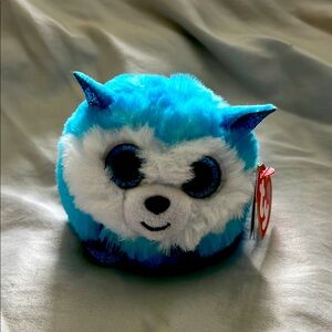 TY Blue and White Plush Toy for Small Pets